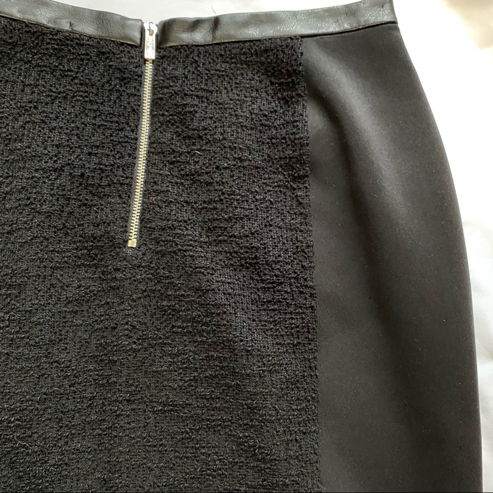 Calvin Klein textured panel black pencil skirt - Picture 6 of 9